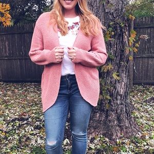 Pink cardigan